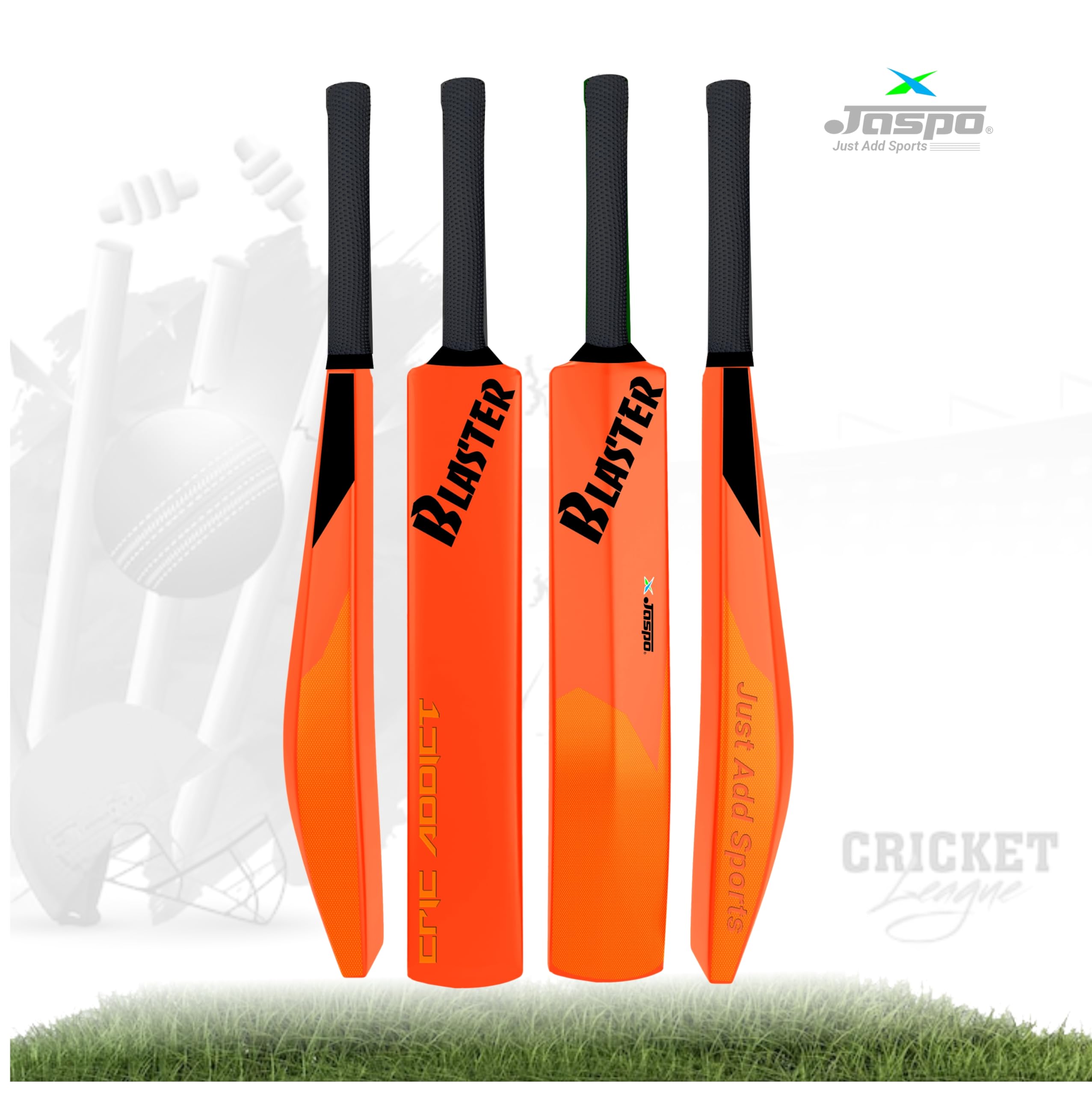 Jaspo Cric Addict Blaster Plastic Cricket Bat Size 5 for Kids